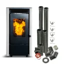 Estufa Pellet 9,5 Kw 160 M2 Wifi + Kit De Instalación